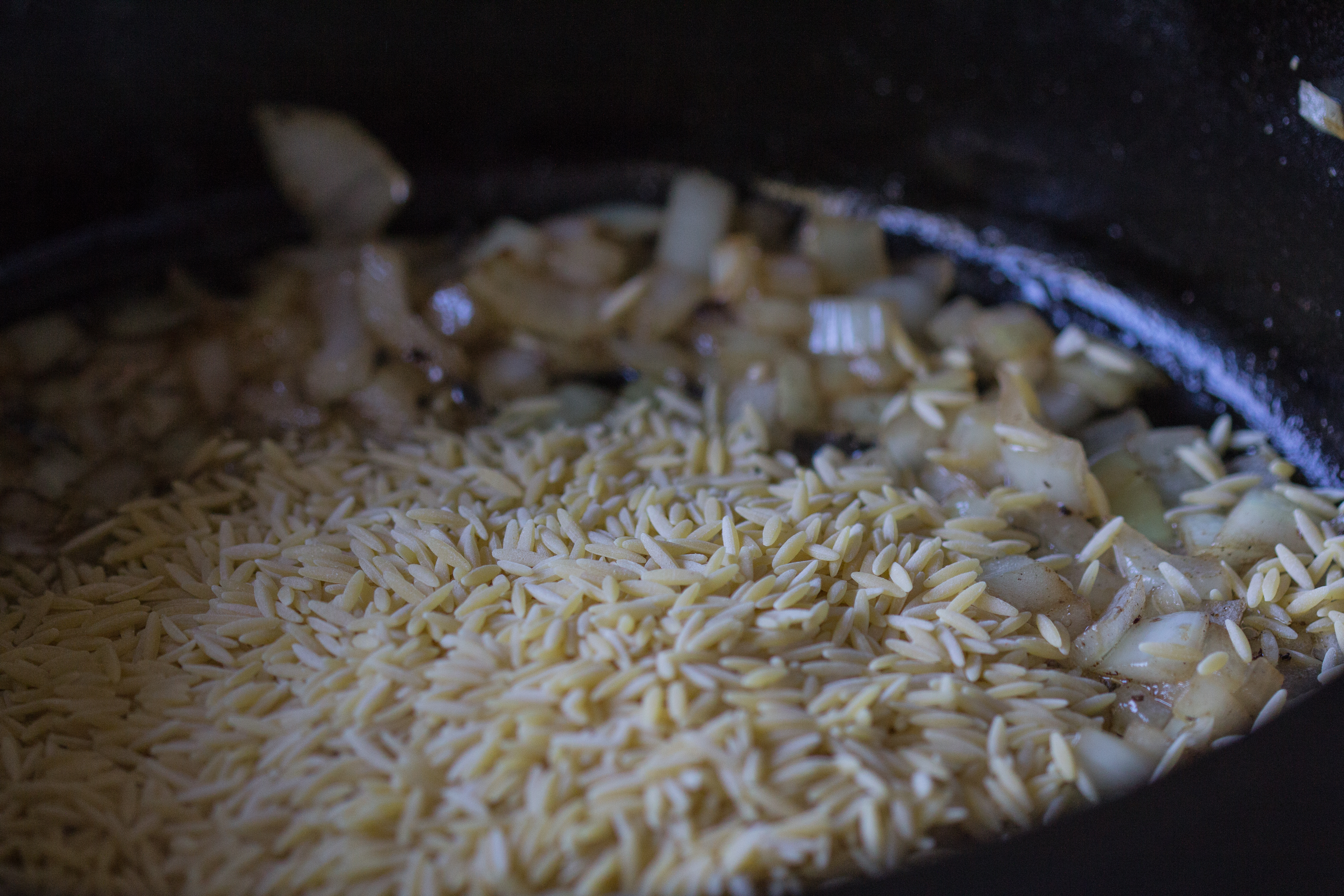 Orzo in Onions