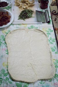 Dough rolled out 22x12