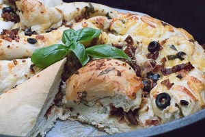 Sliced in Dutch oven