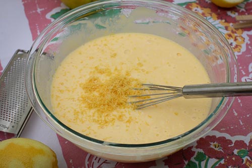Whisk in lemon zest